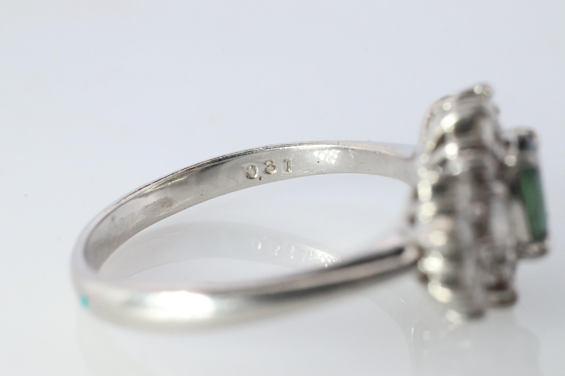 Genuine Alexandrite Ring. Platinum Alexandrite Diamond Halo Ring. PT900 Plat