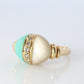 18k Turquoise and MOP Ring. Turquoise Diamond Mother of Pearl Statement Ring