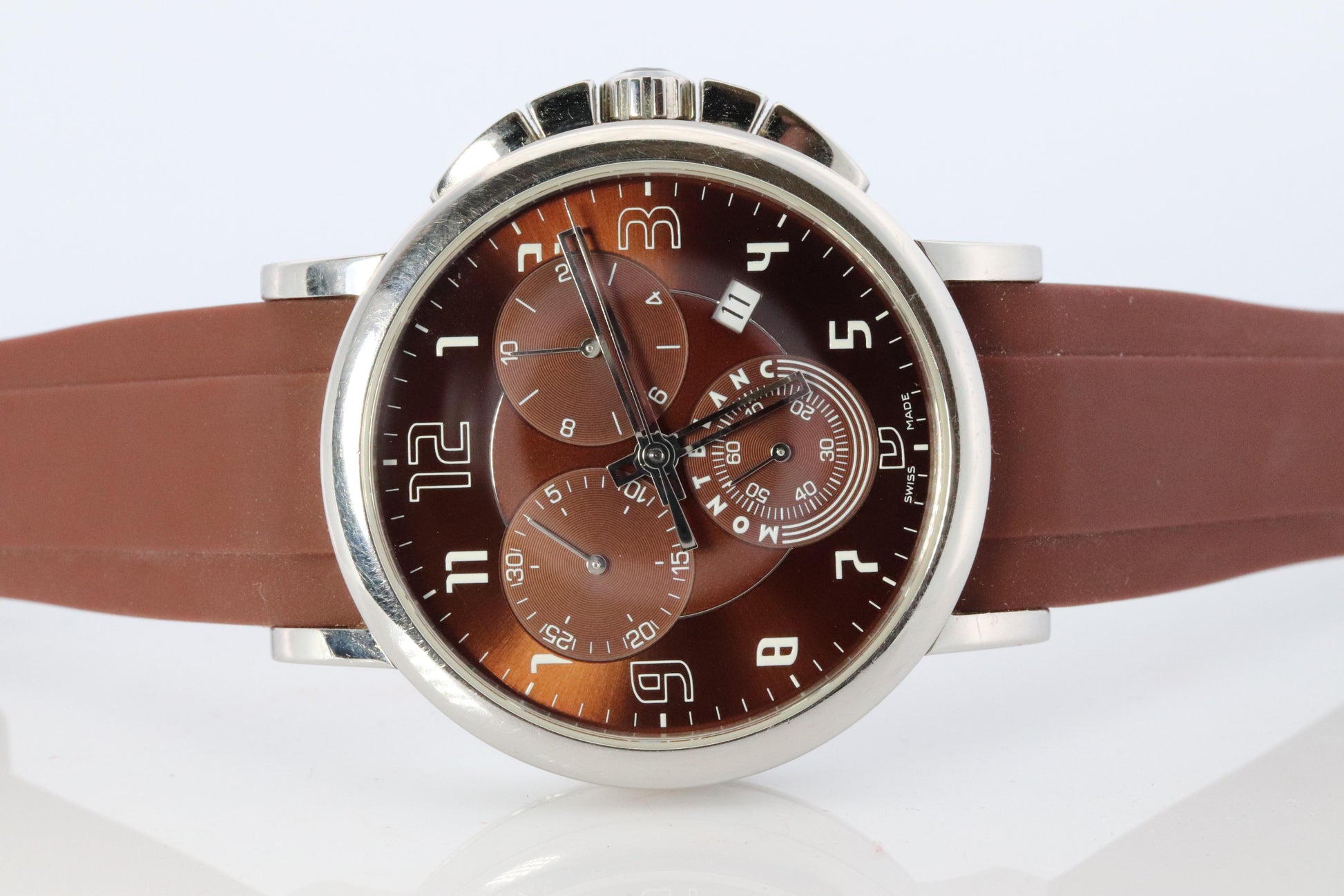Mont Blanc Watch. Mont Blanc Summit XL Mens 7080 Brown Dial WristWatch