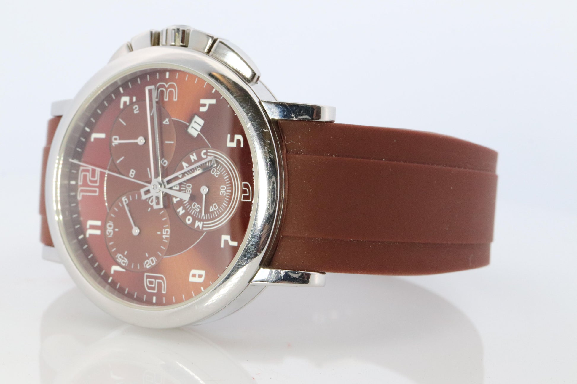 Mont Blanc Watch. Mont Blanc Summit XL Mens 7080 Brown Dial WristWatch