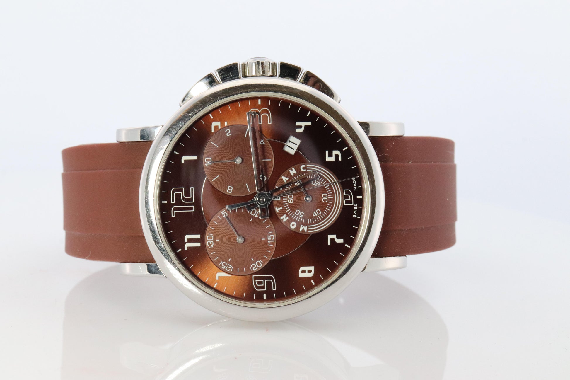 Mont Blanc Watch. Mont Blanc Summit XL Mens 7080 Brown Dial WristWatch