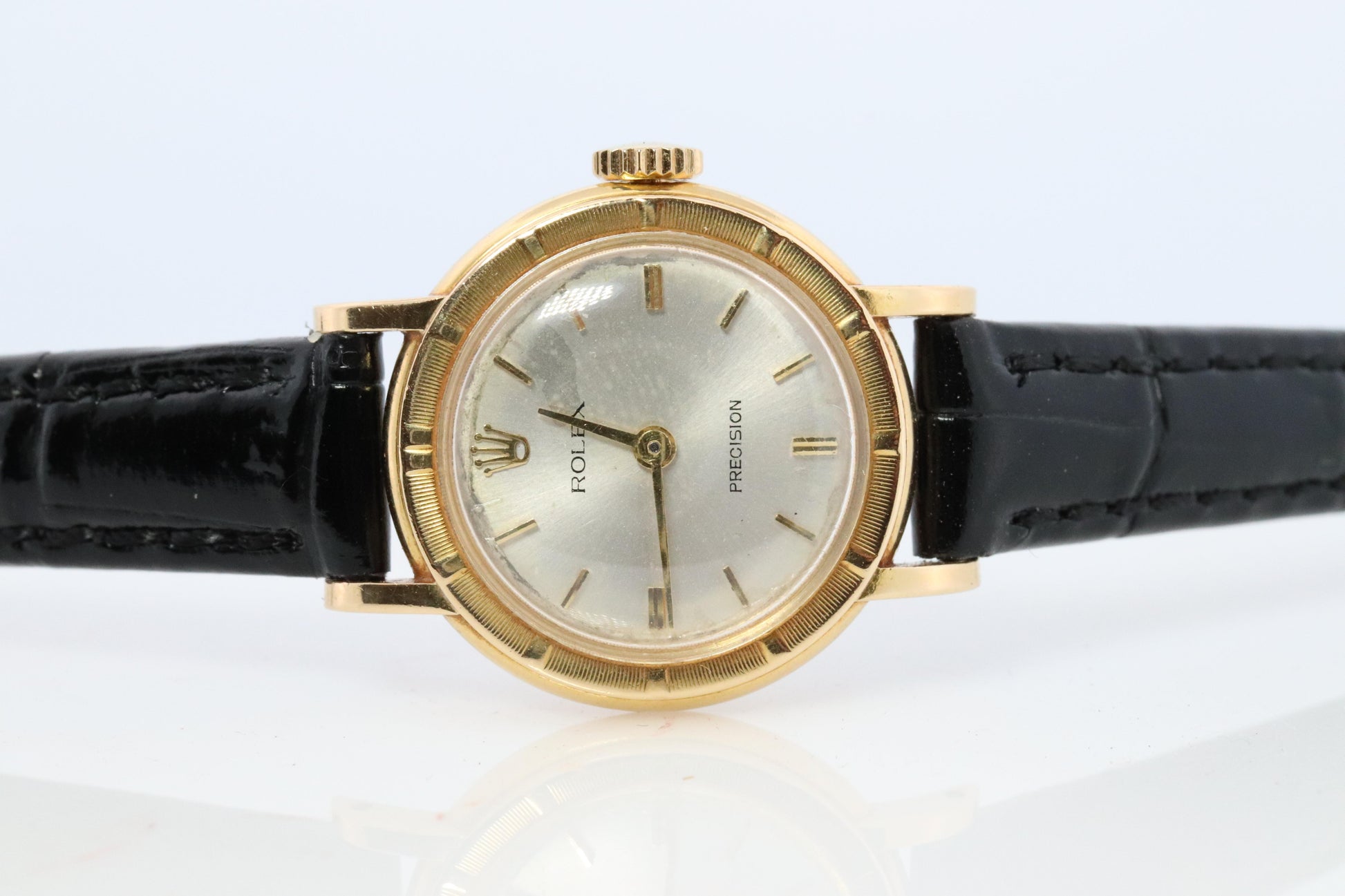 Genuine 18k Rolex Precision Watch. 18k Gold Ladies 2608 Rolex Manual Watch