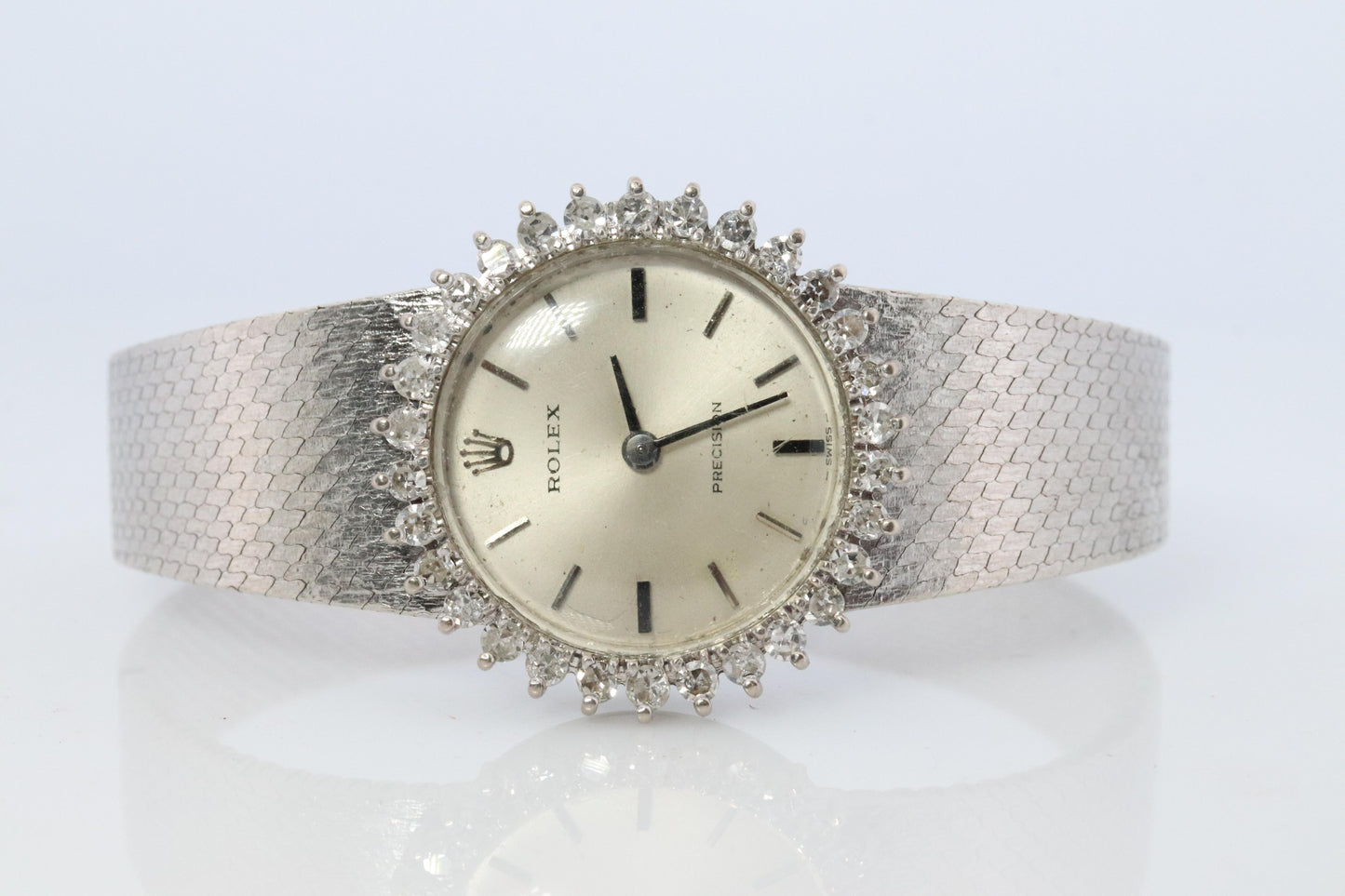 Genuine Rolex Watch. Diamond Bezel Ladies ROLEX 2649 Precision.