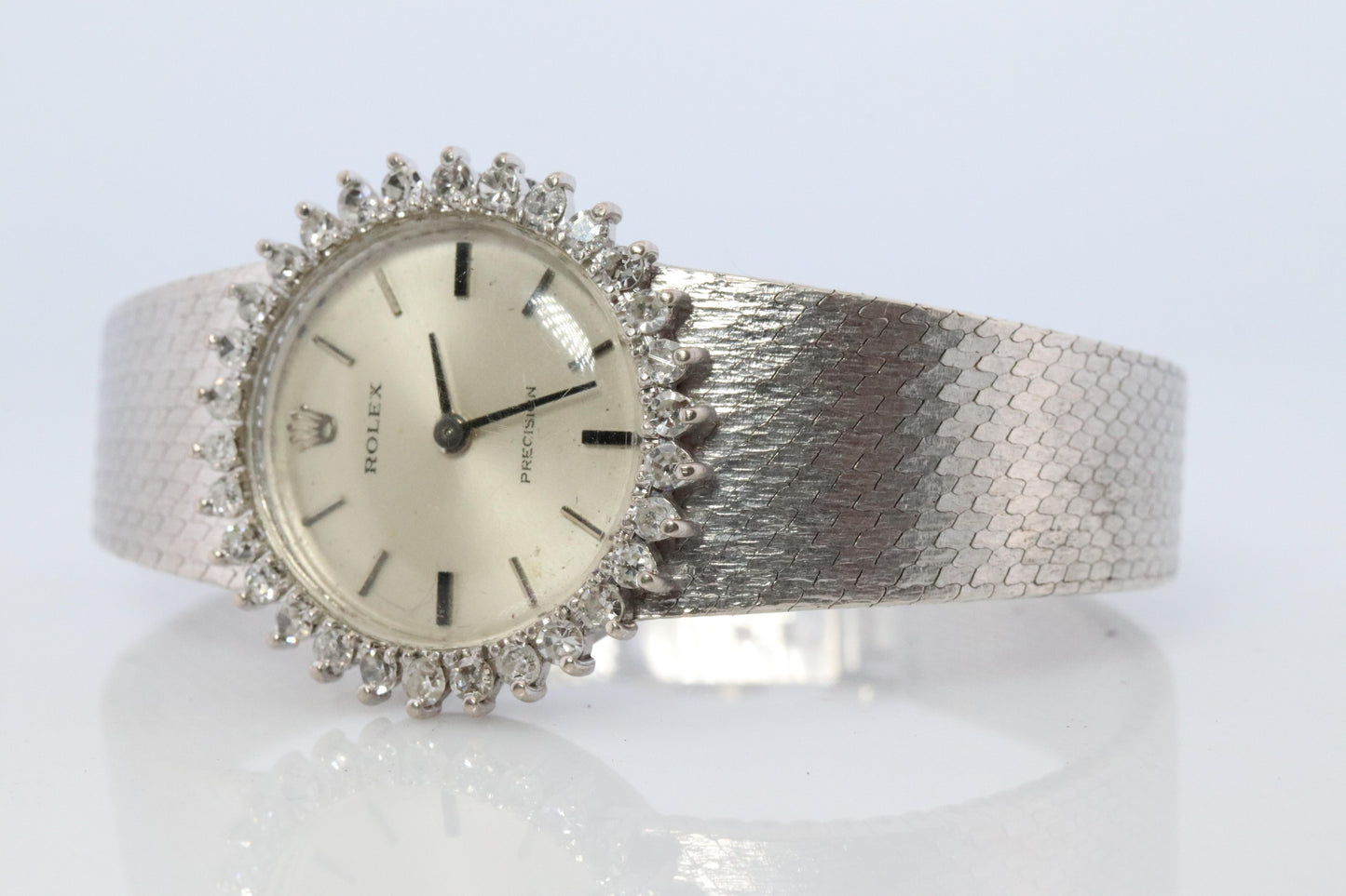 Genuine Rolex Watch. Diamond Bezel Ladies ROLEX 2649 Precision.