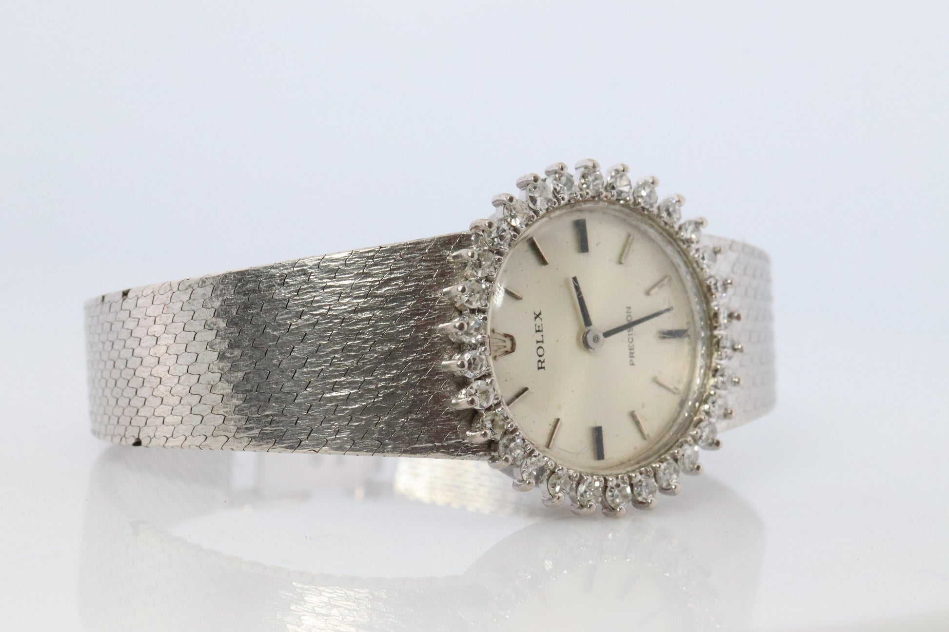 Genuine Rolex Watch. Diamond Bezel Ladies ROLEX 2649 Precision.