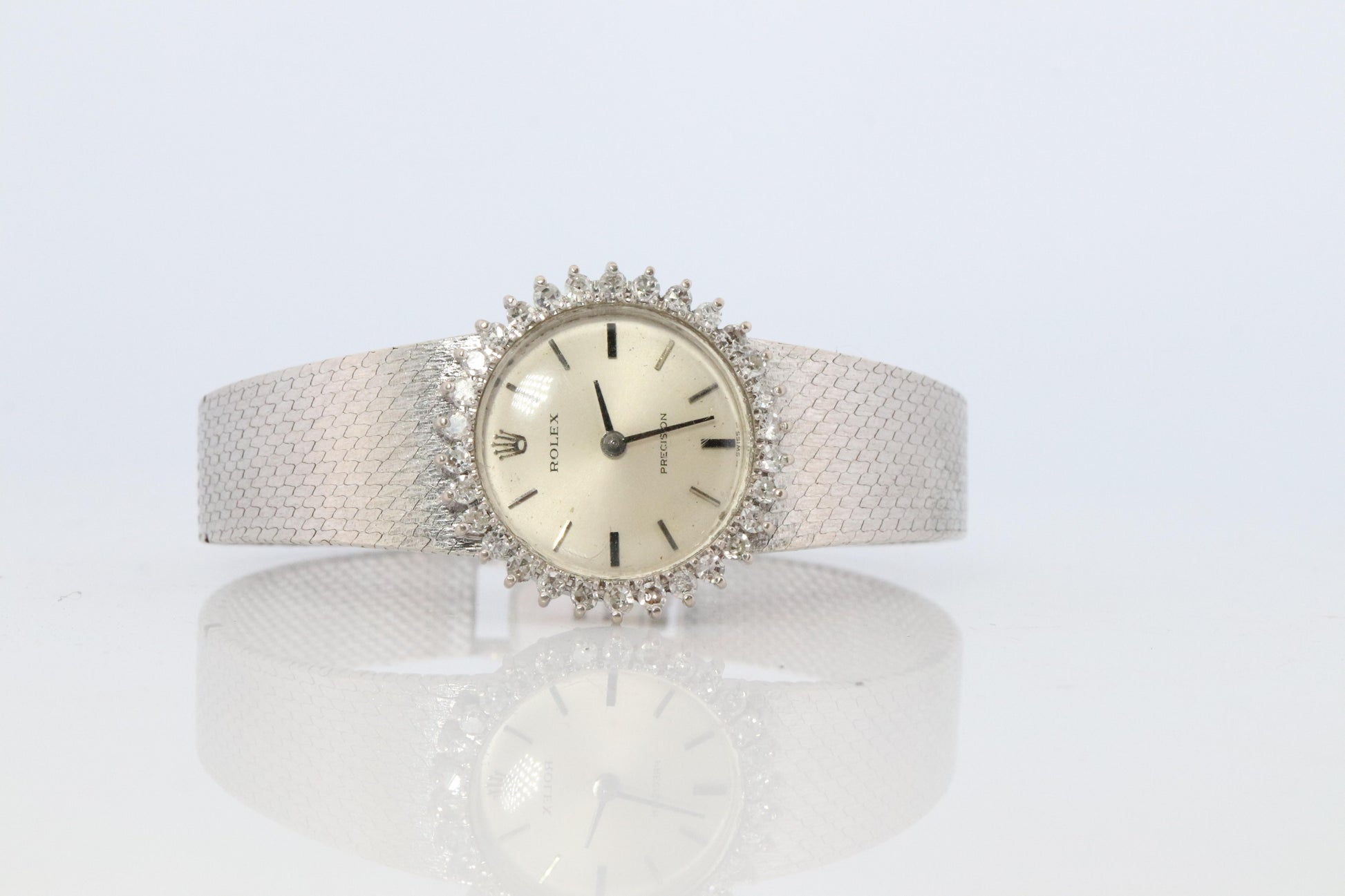Genuine Rolex Watch. Diamond Bezel Ladies ROLEX 2649 Precision.