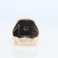 10k ONYX and diamond Signet ring. Heavy Mens Onyx and diamond Signet ring