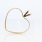 14k Open Heart Pendant. Antique 1940s Large Open Heart Pendant.