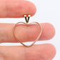 14k Open Heart Pendant. Antique 1940s Large Open Heart Pendant.