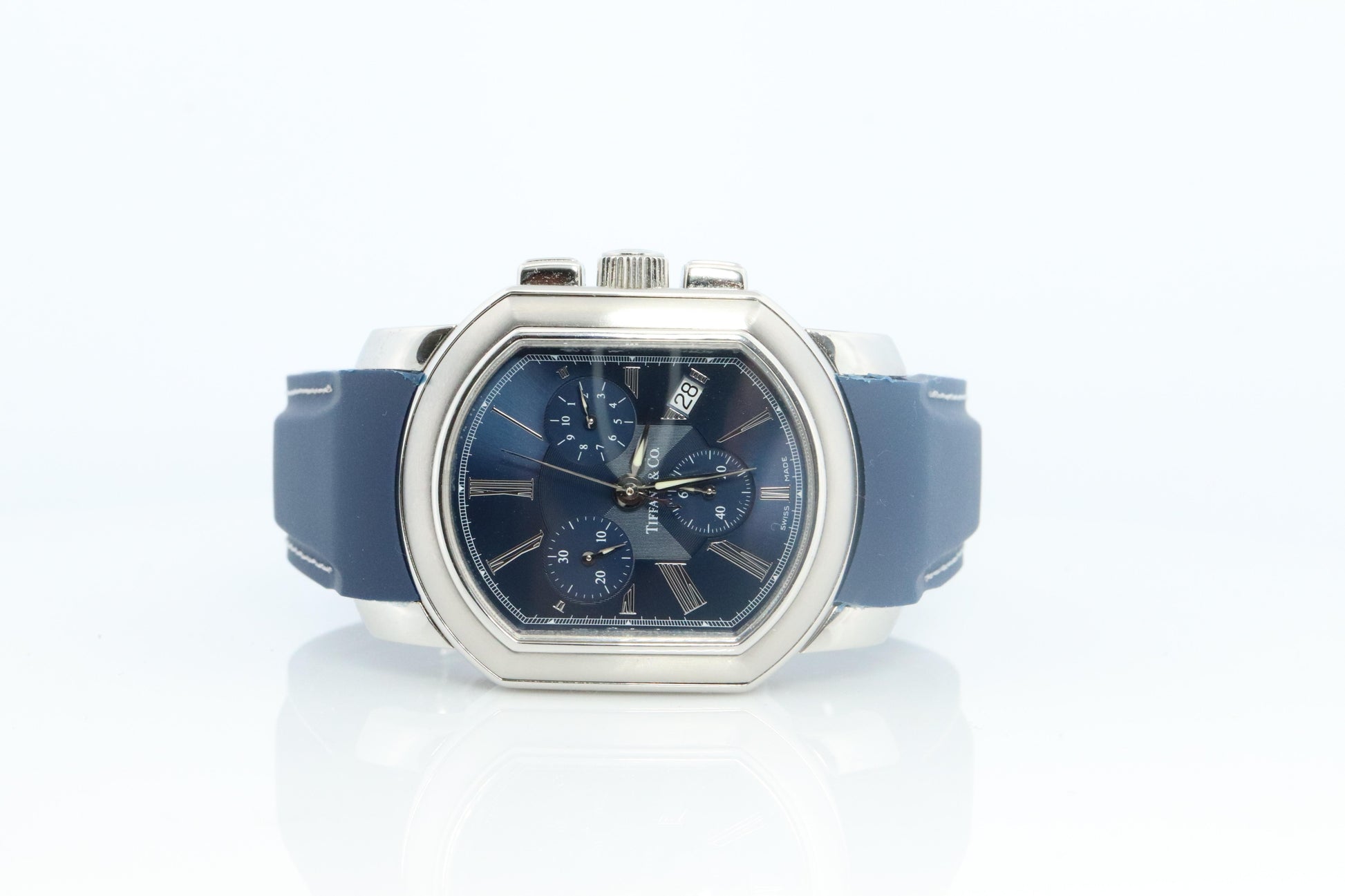 Tiffany and Co Coupe Resonator Watch. Mens Tiffany and Co Chronograph Wristwatch
