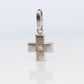 Genuine Cartier Cross Pendant. 18k White Gold Diamond Solitaire Crucifix Charm