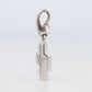 Genuine Cartier Cross Pendant. 18k White Gold Diamond Solitaire Crucifix Charm