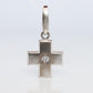 Genuine Cartier Cross Pendant. 18k White Gold Diamond Solitaire Crucifix Charm