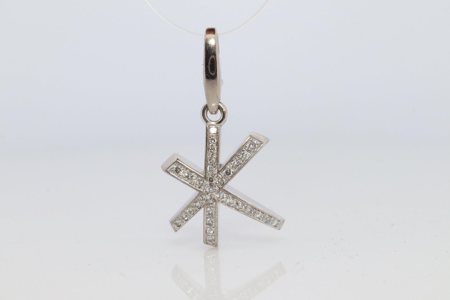 Genuine Cartier Firework Pendant. 18k White Gold Diamond Cartier Fireworks Charm