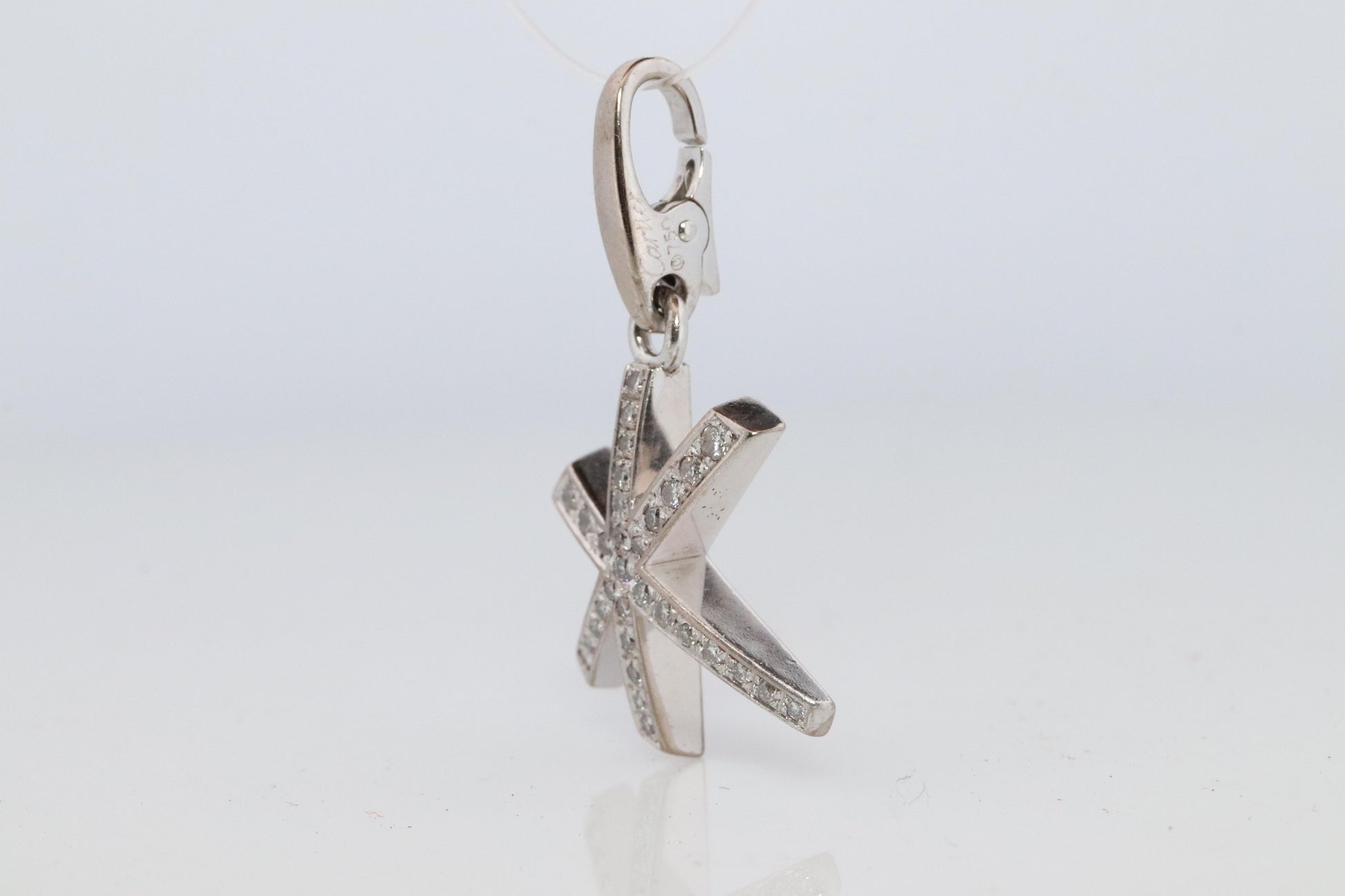 Genuine Cartier Firework Pendant. 18k White Gold Diamond Cartier Fireworks Charm