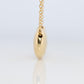 Tiffany & Co. Large Bean Pendant Necklace. 750 Yellow Gold Tiffany Long Chain.