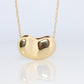 Tiffany & Co. Large Bean Pendant Necklace. 750 Yellow Gold Tiffany Long Chain.