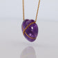 Tiffany and Co Heart Pendant 18k Tiffany Elsa Peretti Amethyst Cabochon Necklace