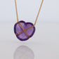 Tiffany and Co Heart Pendant 18k Tiffany Elsa Peretti Amethyst Cabochon Necklace