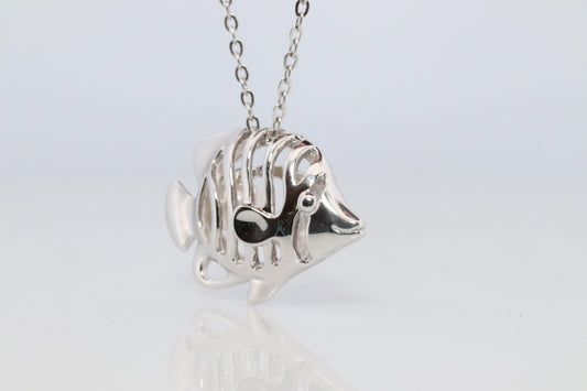 Mikimoto Pendant Sterling Silver. Mikimoto Fish with a Pearl Pendant Necklace.