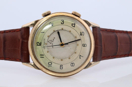 Jaeger Le Coultre Alarm Watch. 10k Gold Filled Mens JLC Memovox Vintage Watch.