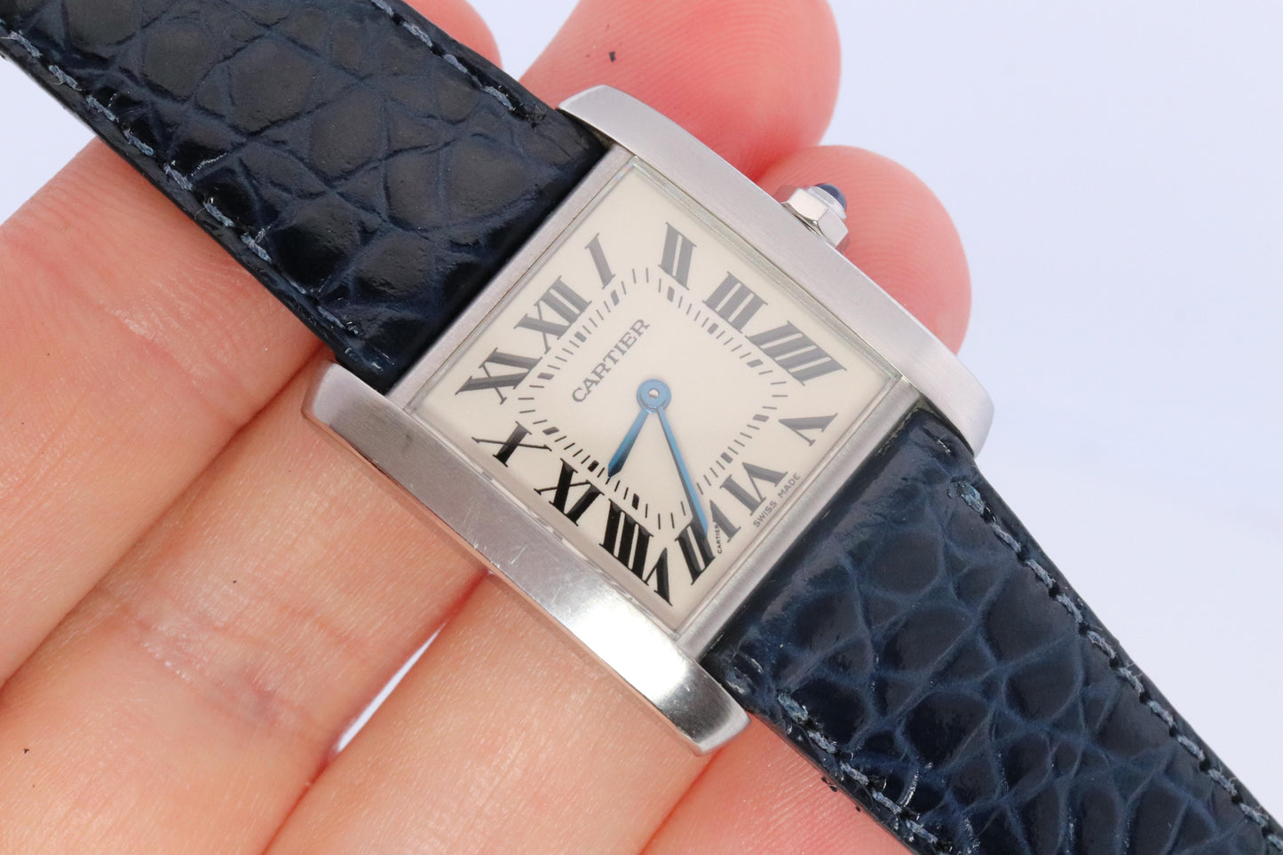 Vintage Cartier Tank Francaise Watch. Cartier 2301 Stainless Steel Quartz Watch