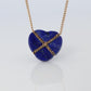Tiffany and Co Heart Pendant 14k Tiffany Elsa Peretti Lapis Lazuli Necklace