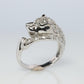 Panther Leopard Jaguar Cheetah Platinum ring. Diamond Encrusted Head band.