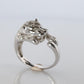 Panther Leopard Jaguar Cheetah Platinum ring. Diamond Encrusted Head band.