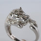 Panther Leopard Jaguar Cheetah Platinum ring. Diamond Encrusted Head band.