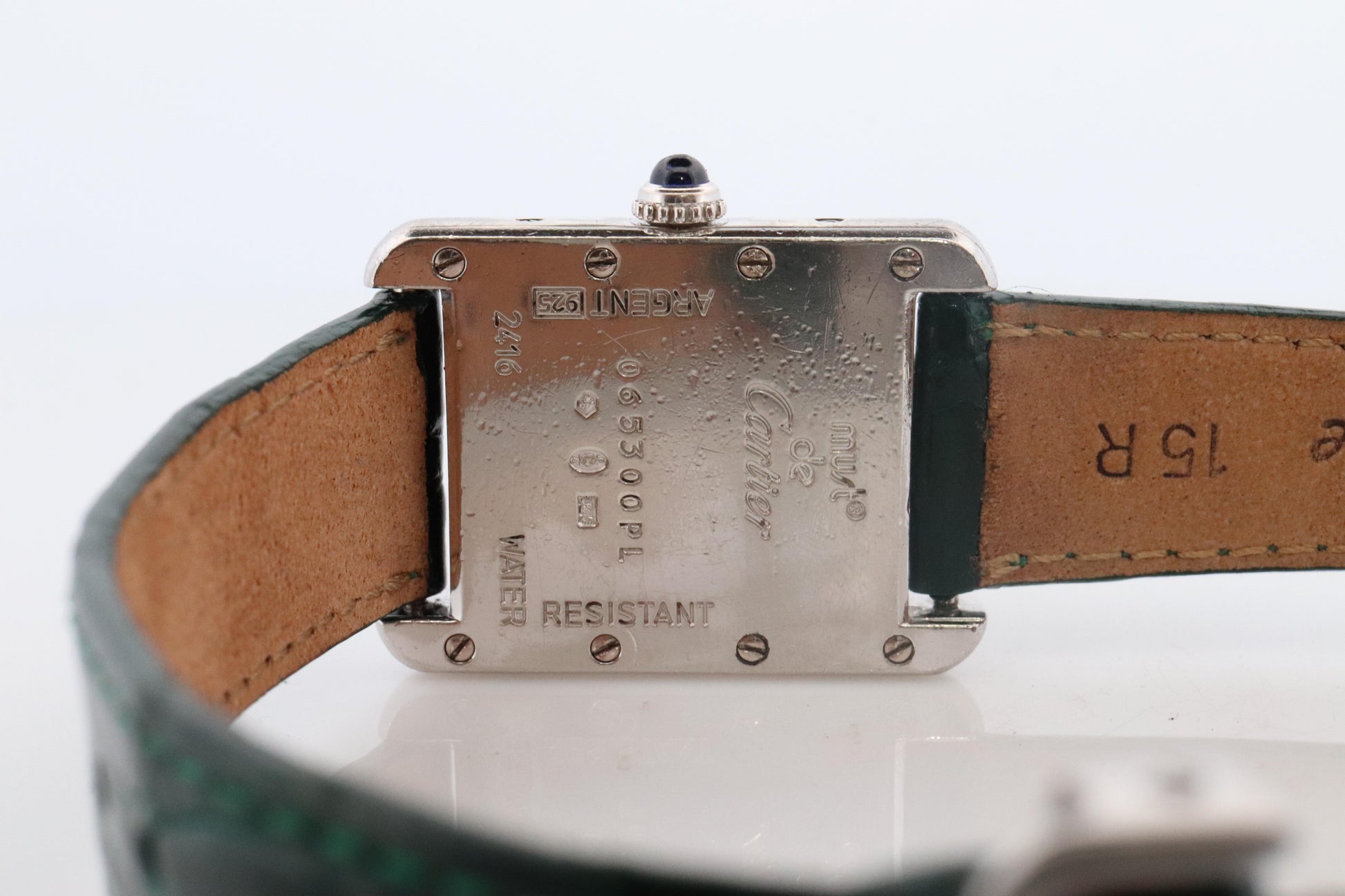 Vintage Must de Cartier Tank Watch. 925 Vermeil ARGENT 2416 Silver Dial Tank