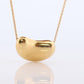 Tiffany & Co. 18k Gold Chain and Bean Pendant Necklace. 750 Yellow Gold Tiffany
