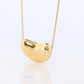 Tiffany & Co. 18k Gold Chain and Bean Pendant Necklace. 750 Yellow Gold Tiffany