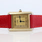 Vintage Must de Cartier Tank Gold Dial Watch. Vermeil ARGENT Small Tank