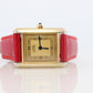 Vintage Must de Cartier Tank Gold Dial Watch. Vermeil ARGENT Small Tank