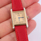 Vintage Must de Cartier Tank Gold Dial Watch. Vermeil ARGENT Small Tank