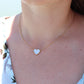 Van Cleef Arpels Lucky Alhambra Necklace. Genuine VCA 18k YG Shell Heart Pendant