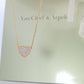 Van Cleef Arpels Lucky Alhambra Necklace. Genuine VCA 18k YG Shell Heart Pendant