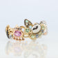 Cosmic ring. 18k and Platinum Rocket Space Planetary theme band.