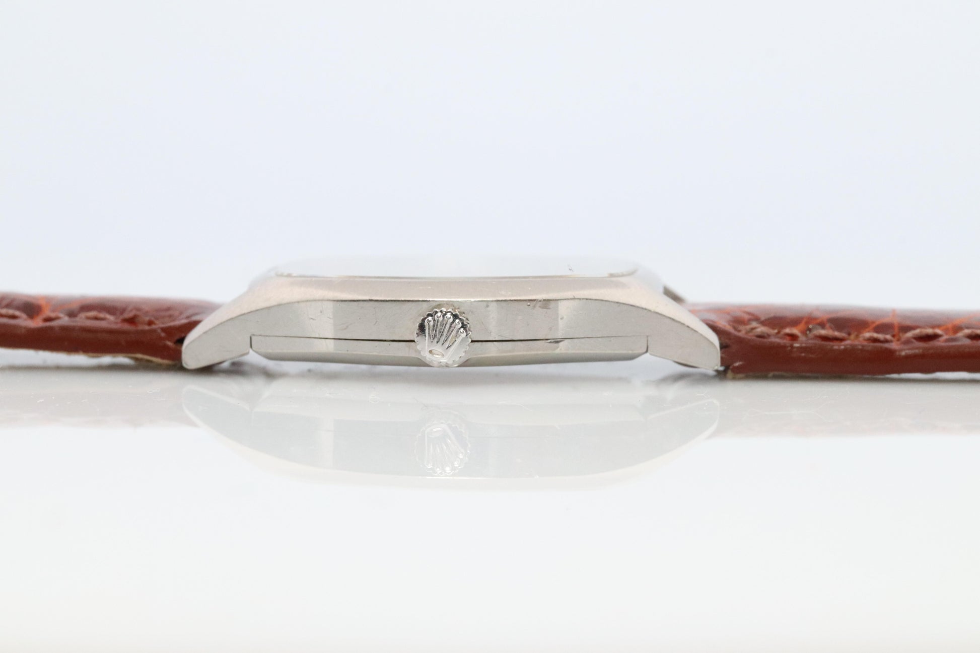 Genuine 18k Rolex Watch. 18k WG Ladies Rolex CELLINI 3803 Barrel WristWatch