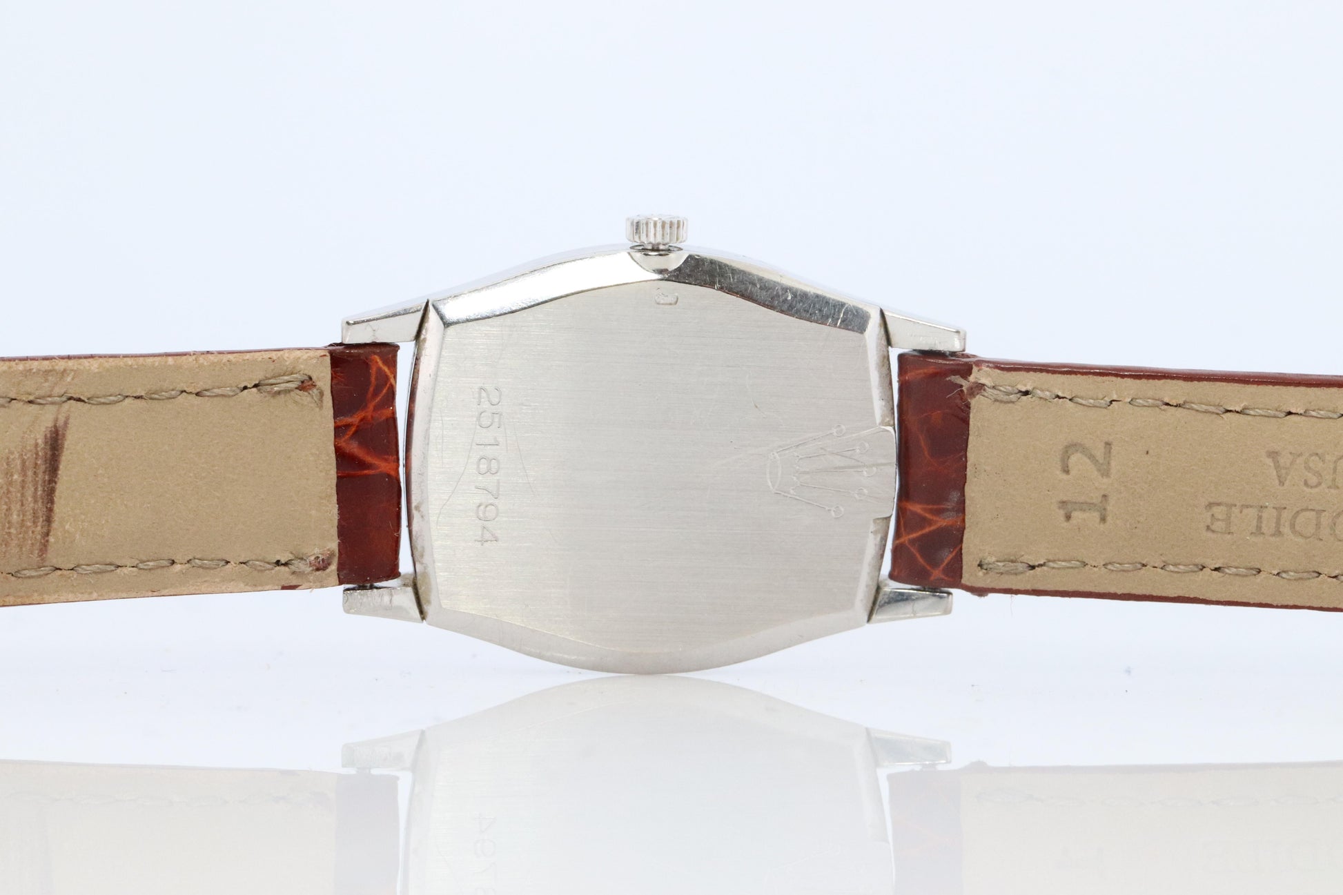 Genuine 18k Rolex Watch. 18k WG Ladies Rolex CELLINI 3803 Barrel WristWatch