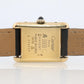 Vintage Must de Cartier Tank Black Dial Watch Vermeil ARGENT Small Manual Tank