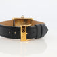 Vintage Must de Cartier Tank Black Dial Watch Vermeil ARGENT Small Manual Tank