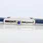 Vintage Must de Cartier Tank Watch. 925 Vermeil ARGENT 2416 Blue Dial Tank