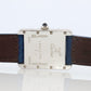 Vintage Must de Cartier Tank Watch. 925 Vermeil ARGENT 2416 Blue Dial Tank