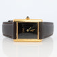 Vintage Must de Cartier Mystery Tank Watch. ARGENT Manual Black Dial Tank.