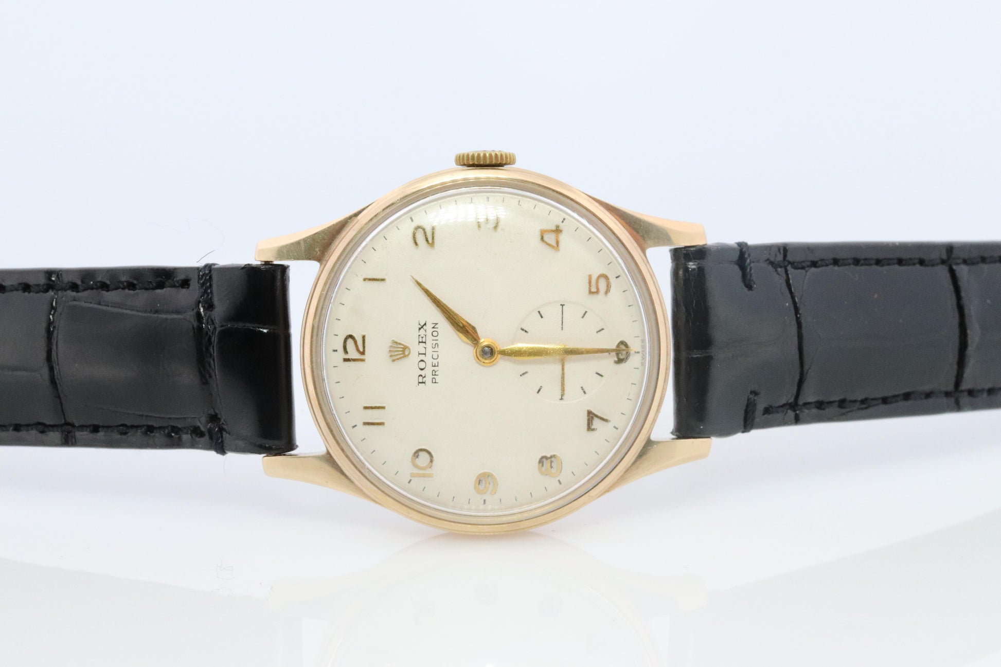 Vintage 9k ROLEX Watch. Rolex 9k YG 12868 Dress Watch 1950s