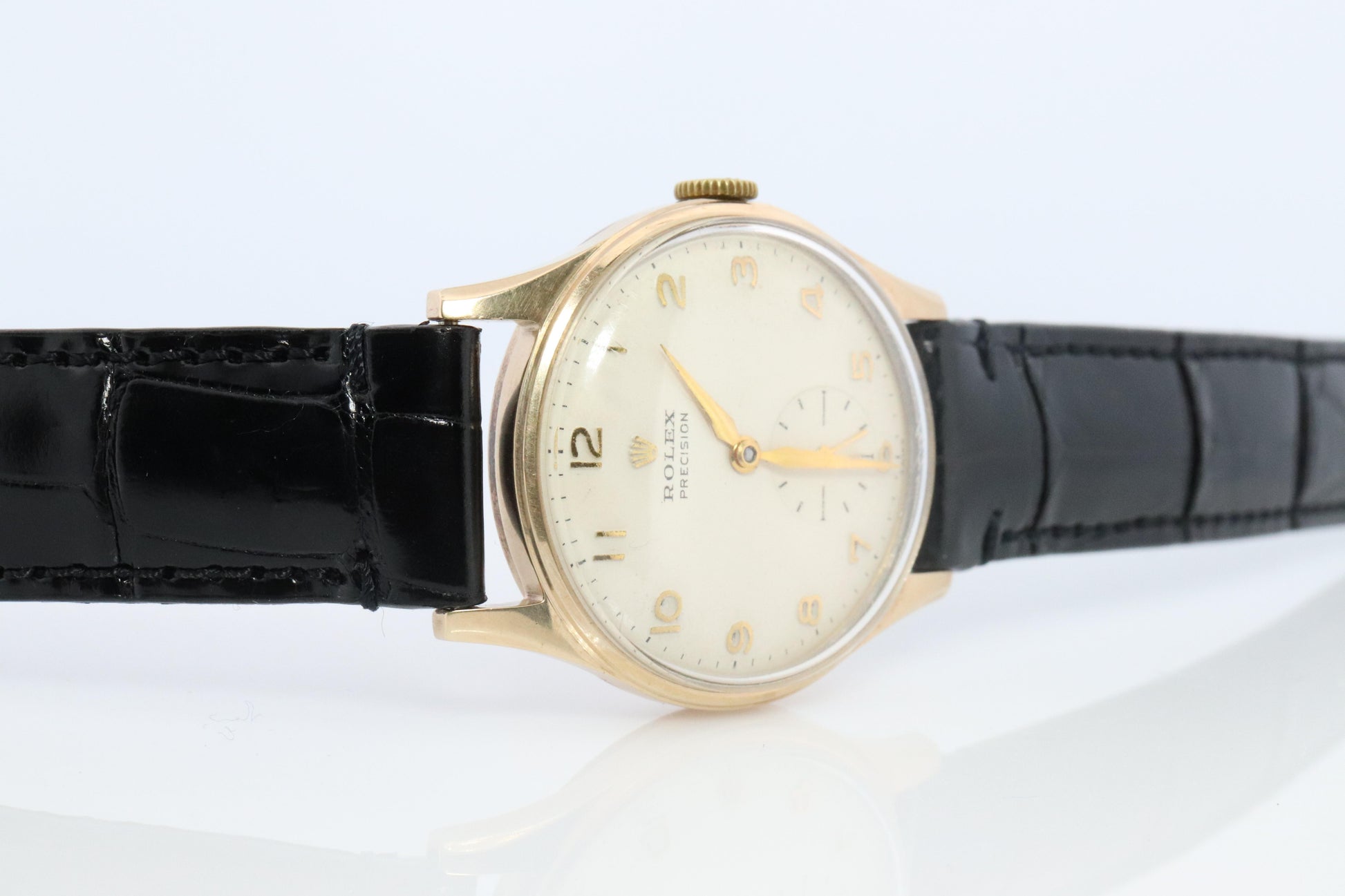 Vintage 9k ROLEX Watch. Rolex 9k YG 12868 Dress Watch 1950s