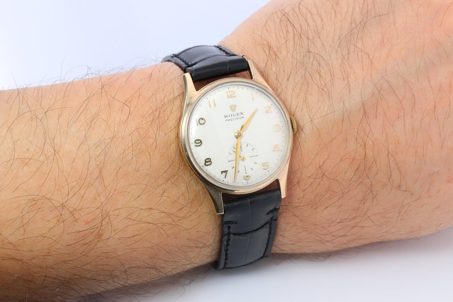 Vintage 9k ROLEX Watch. Rolex 9k YG 12868 Dress Watch 1950s