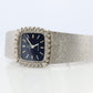 Omega watch 511.0452. Omega SS Diamond Bezel Vintage Ladies Blue Dial wristwatch